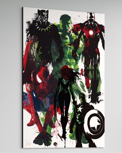 Quadro tela avengers iron - tela,