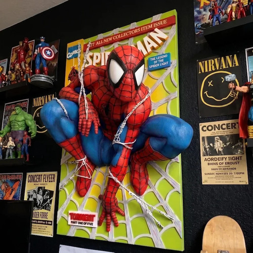 Poster spiderman appeso - 3d,