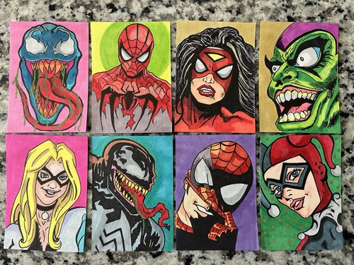 Venom spider man - -, aceo