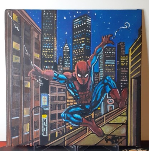 Quadro tela spider man - su,