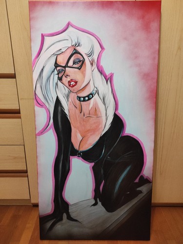 Quadro black cat marvel - quadro, cat,marvel
